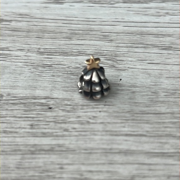 Pandora Christmas Tree Charm - Retired Sterling Silver and 14K - Picture 2 of 2